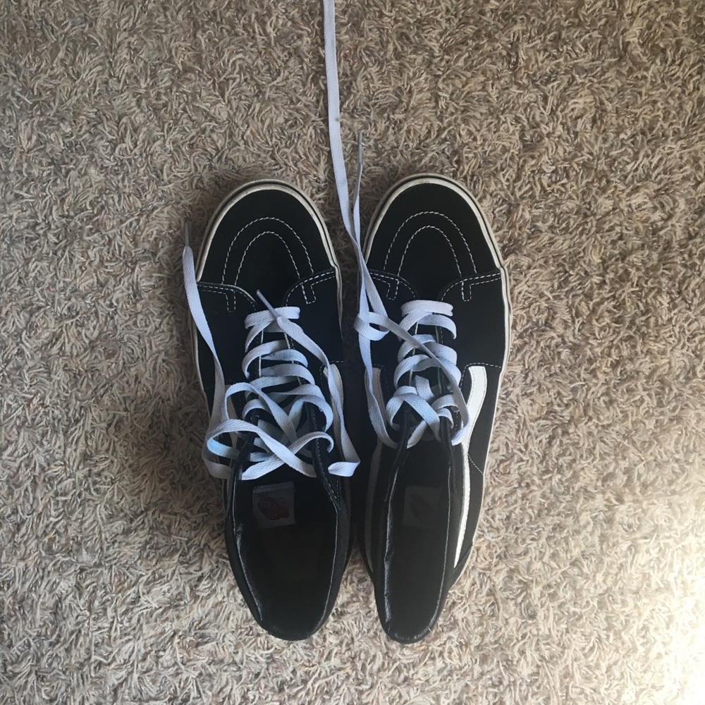 Black high-top vans